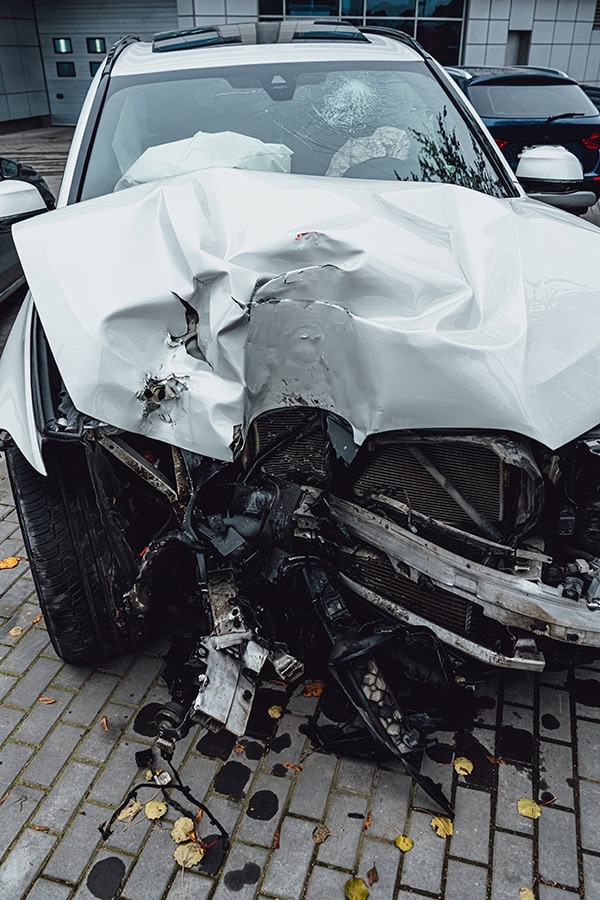 damaged car after an accident
