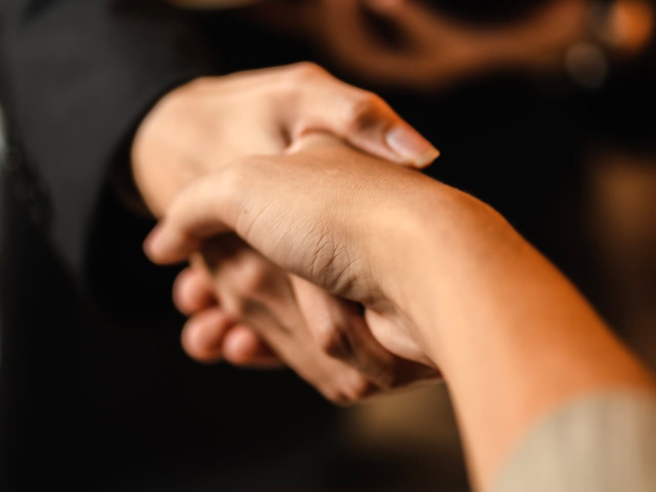 Handshake between attorney and client