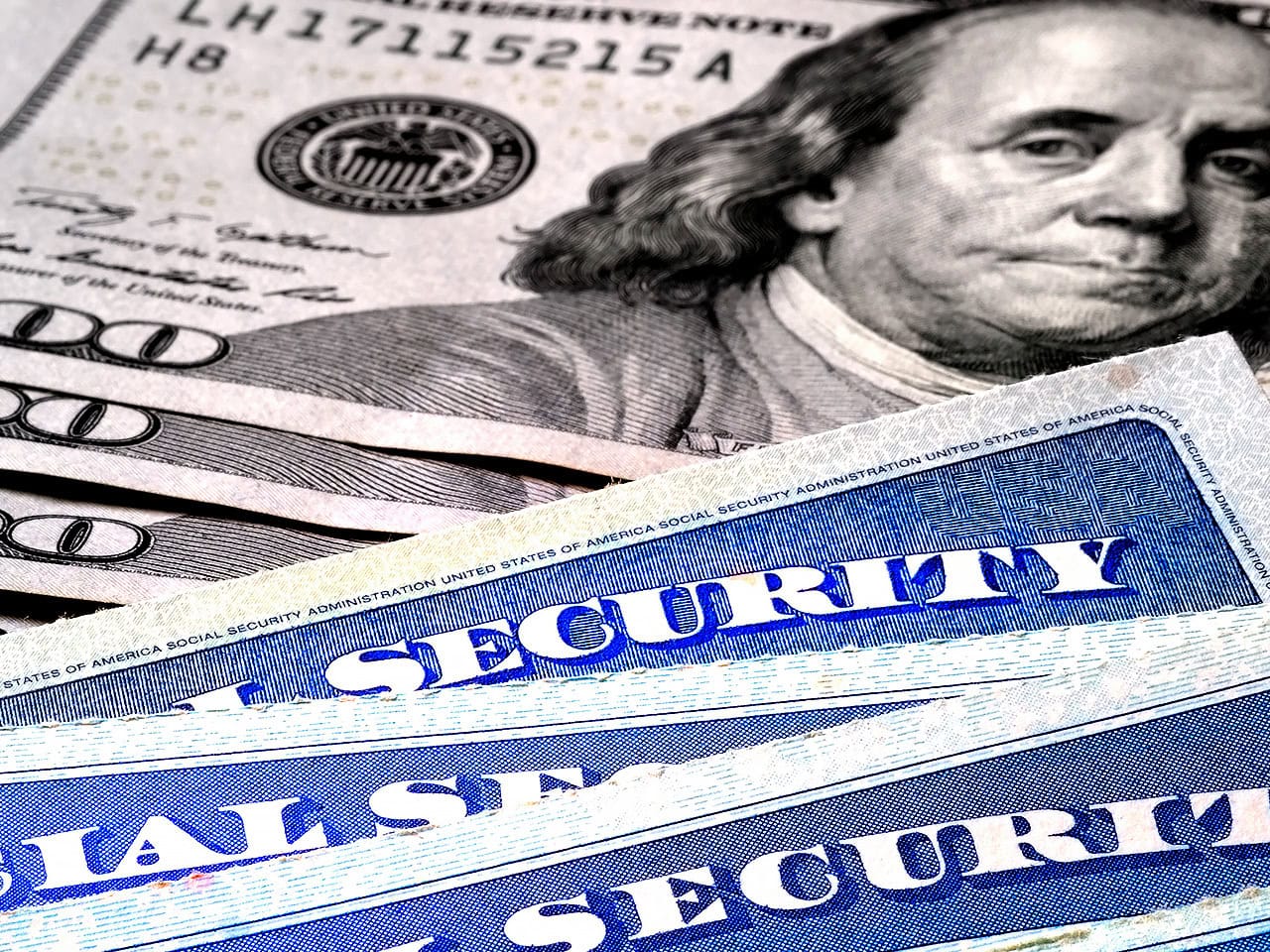 Social security cards and money