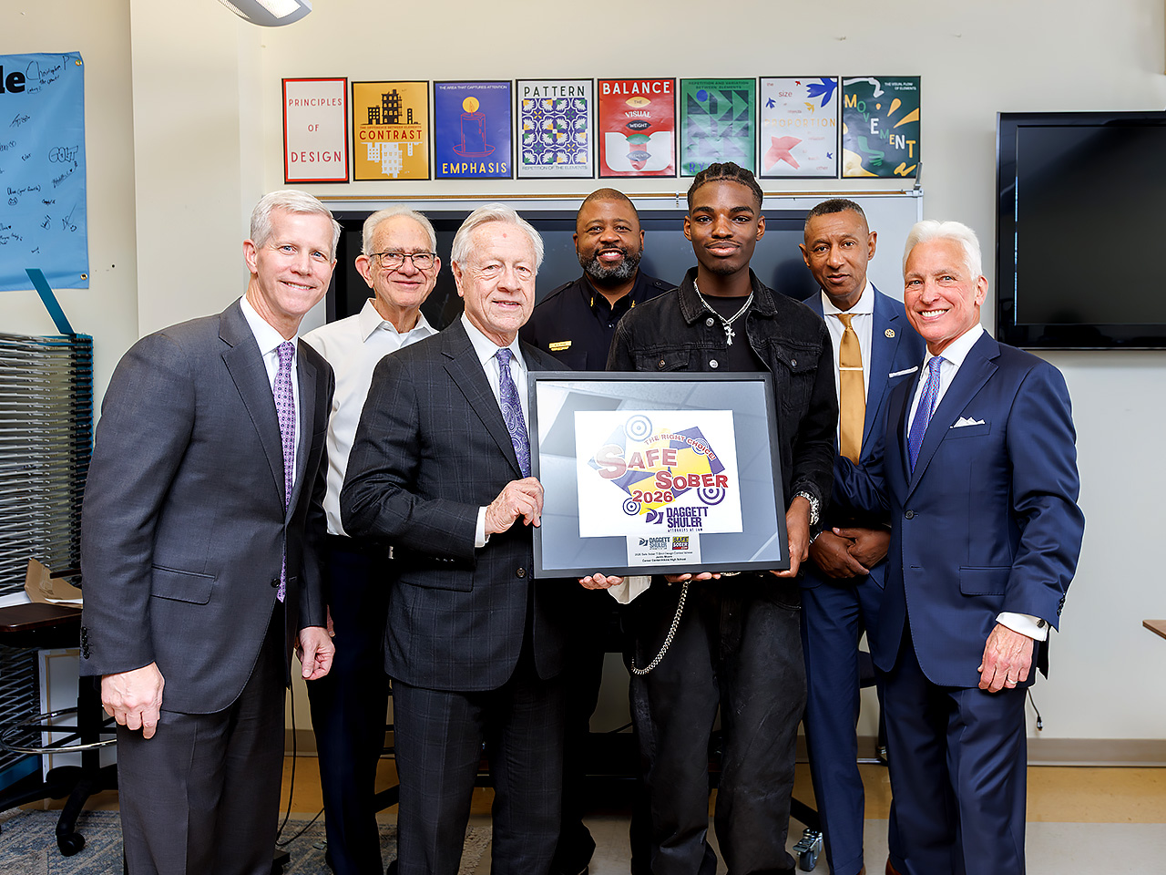 Daggett shuler with safe sober 2026 tshirt winner