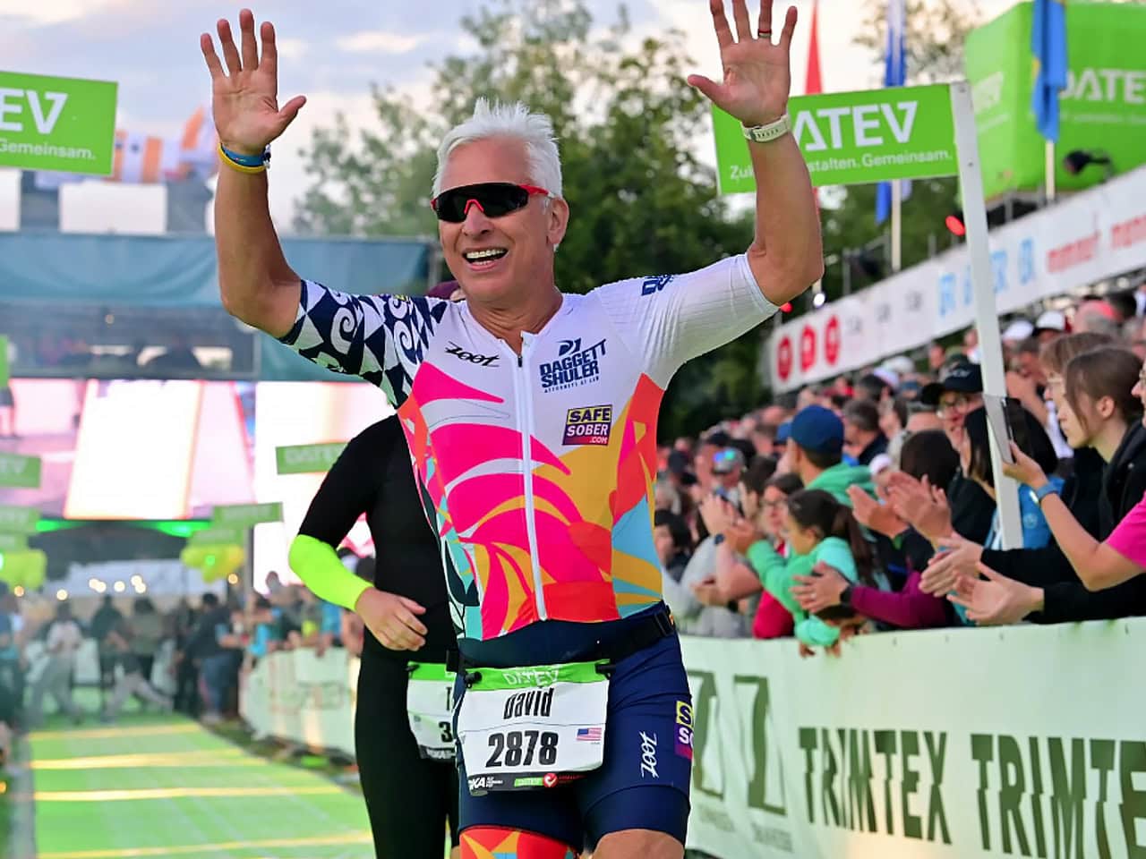 David daggett triathlon finish line