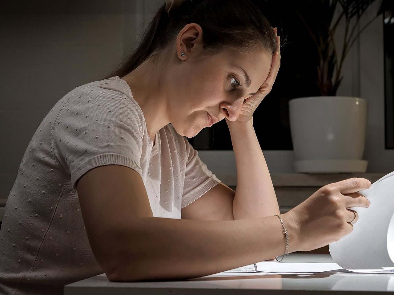 Woman stressed about filing disability paperwork
