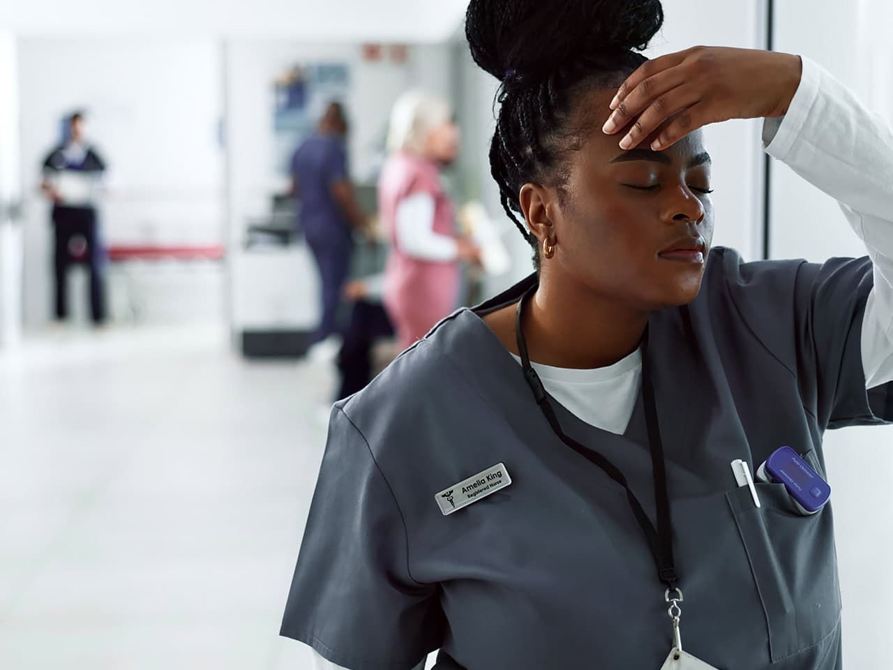 Young african american nurse in hospital