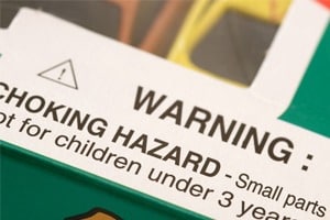 choking hazard warning label