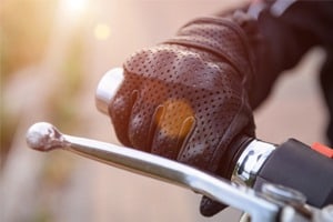 motorcycle rider hand
