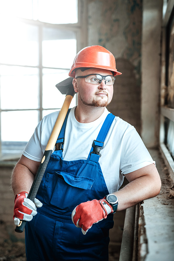 Construction Worker posing